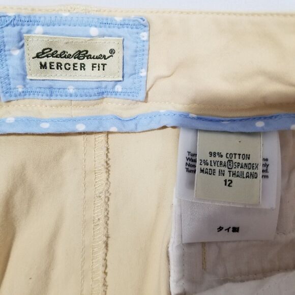 Eddie Bauer Pants Womens 12 Mercer Fit Khaki Wide Leg - Picture 5 of 12